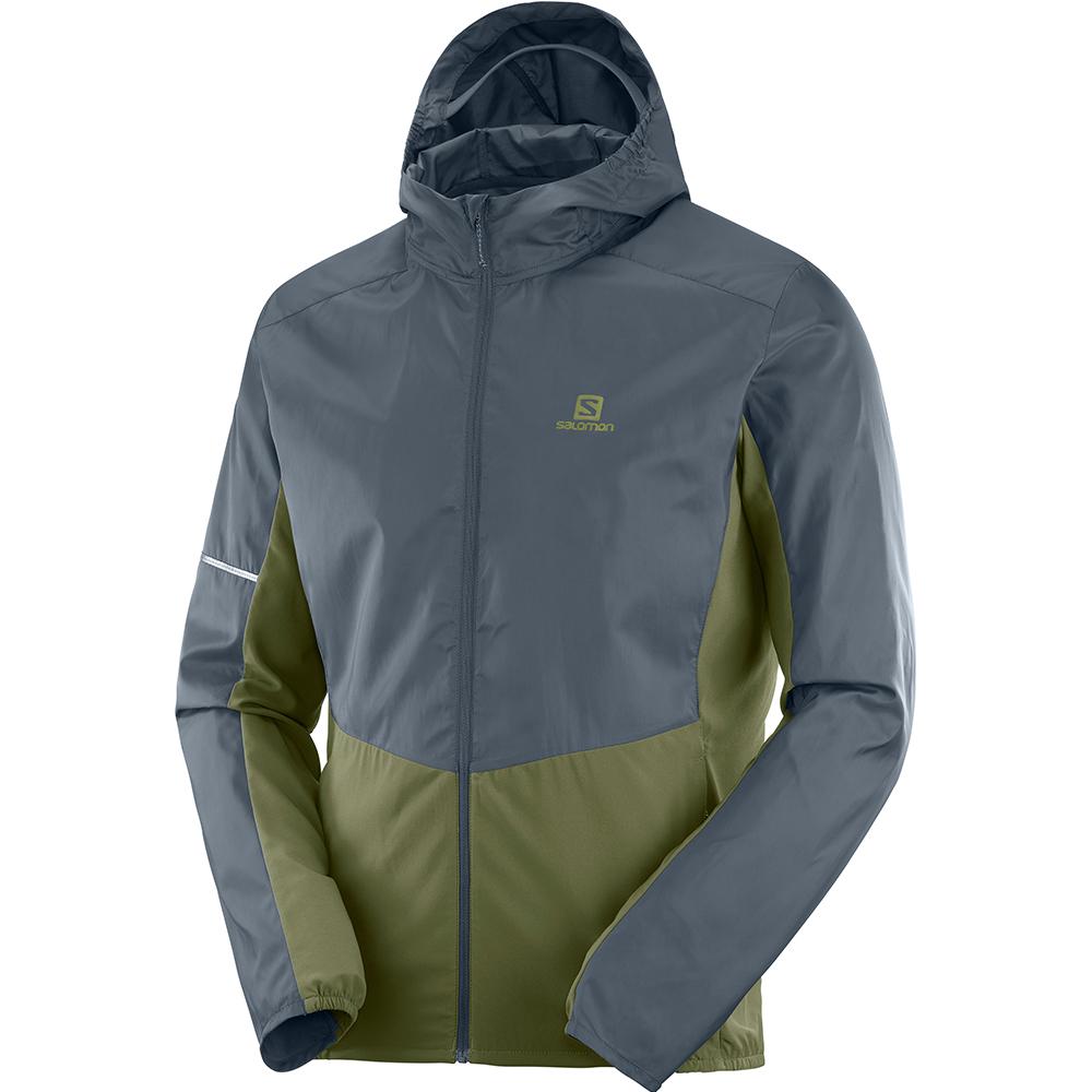 SALOMON AGILE FZ M Philippines - Men's Jackets - Olive | 984760-GXE